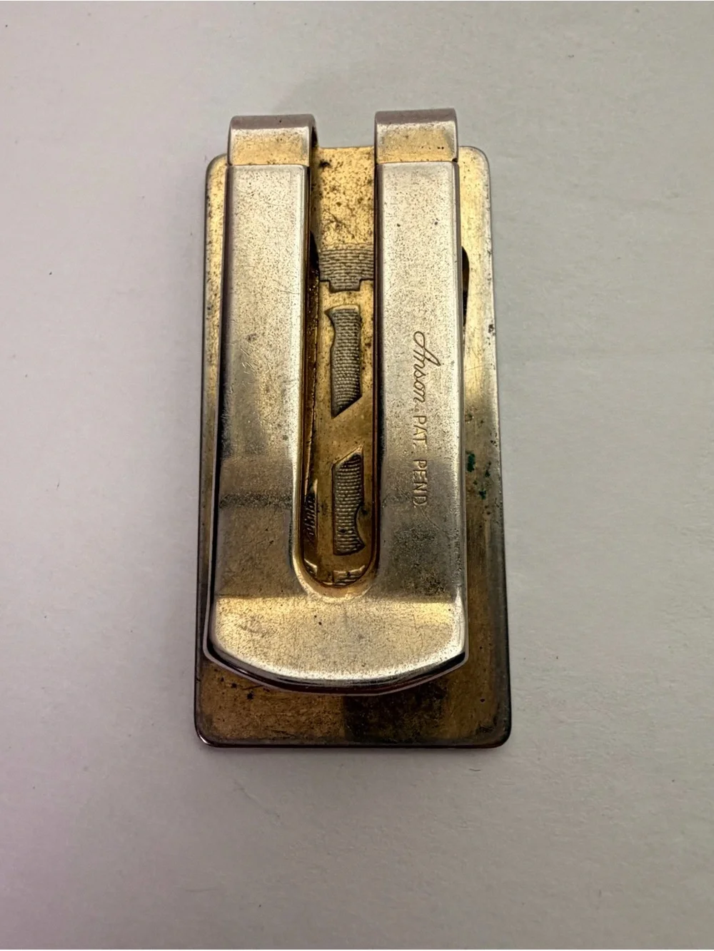 Vintage Gold Tone Money sign Motif money clip